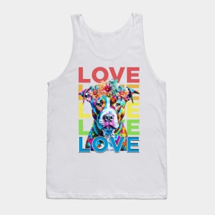 Rainbow Pitbull Love Tank Top